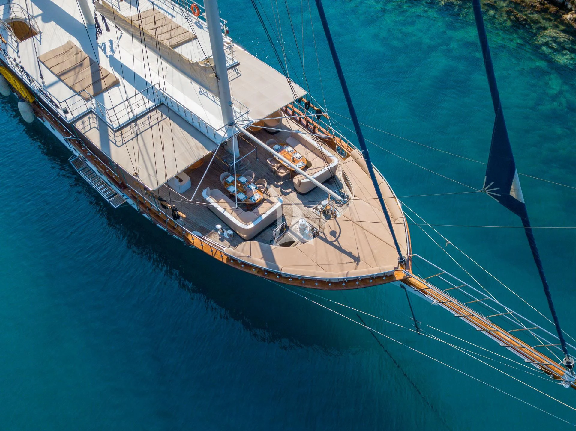 a boat on the water aboard ADMIRAL Yacht for Charter