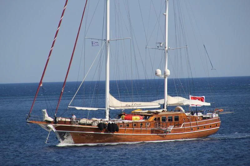 a boat sailing on the sea aboard TAKE IT EASIER Yacht for Sale