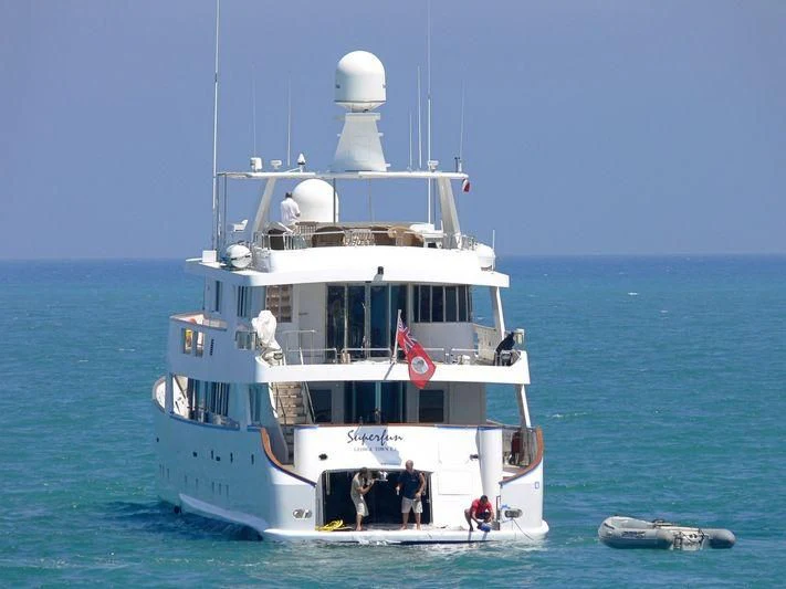 a boat with people on it aboard SUPERMAX Yacht for Sale