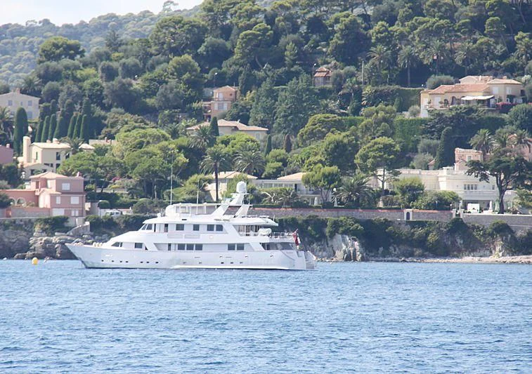 a boat on the water aboard SUPERMAX Yacht for Sale