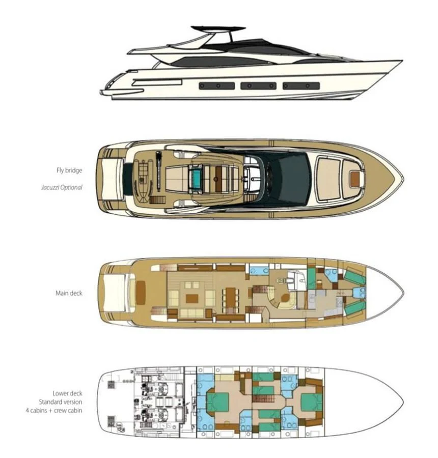 diagram aboard TAURUS Yacht for Sale