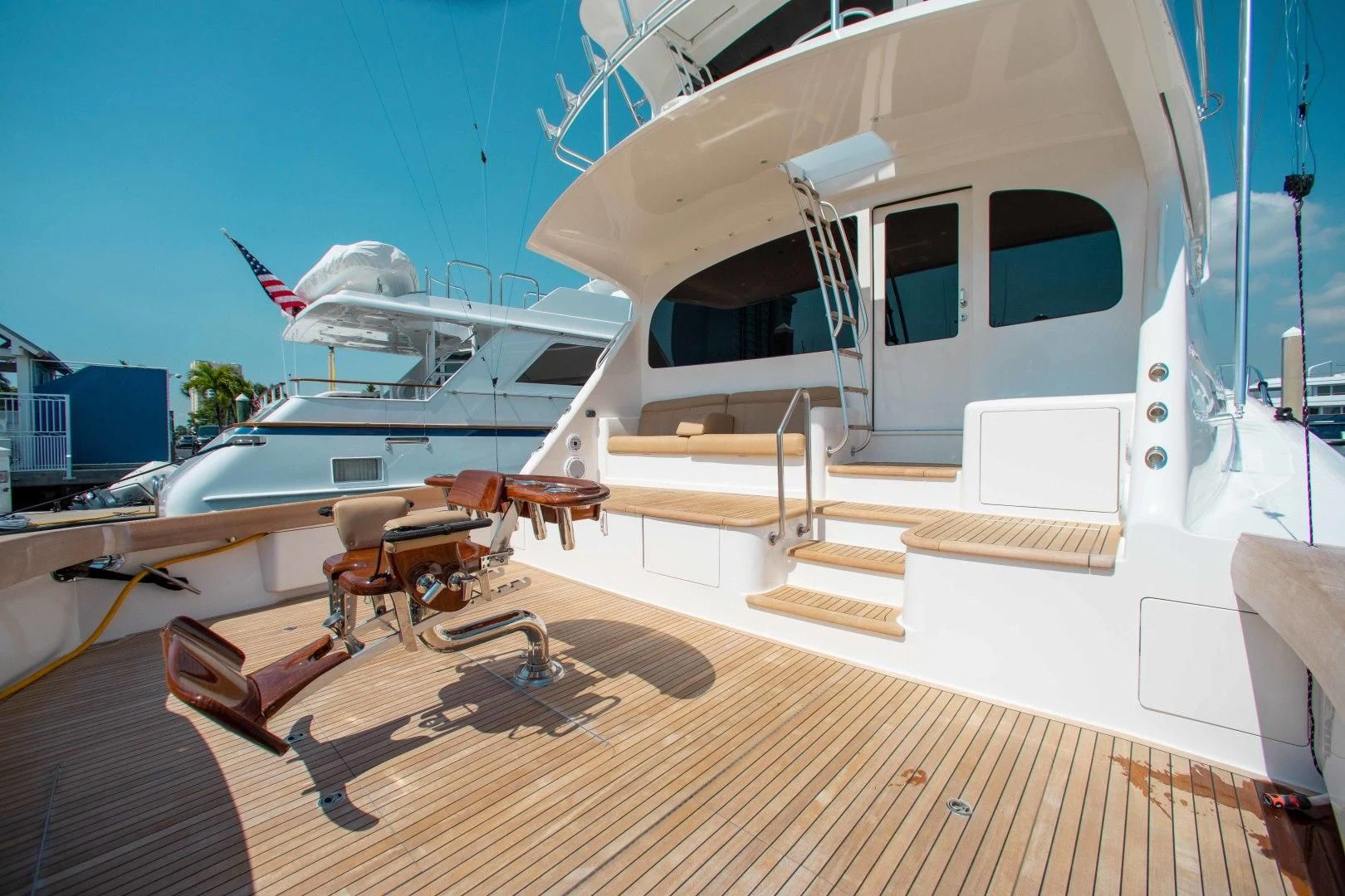 a boat on the deck aboard BIMINI BABE Yacht for Sale