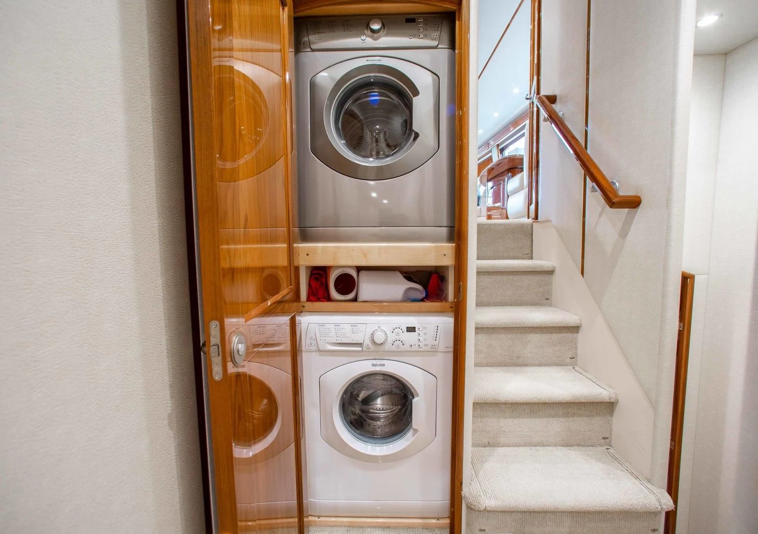 a white machine in a room aboard BIMINI BABE Yacht for Sale