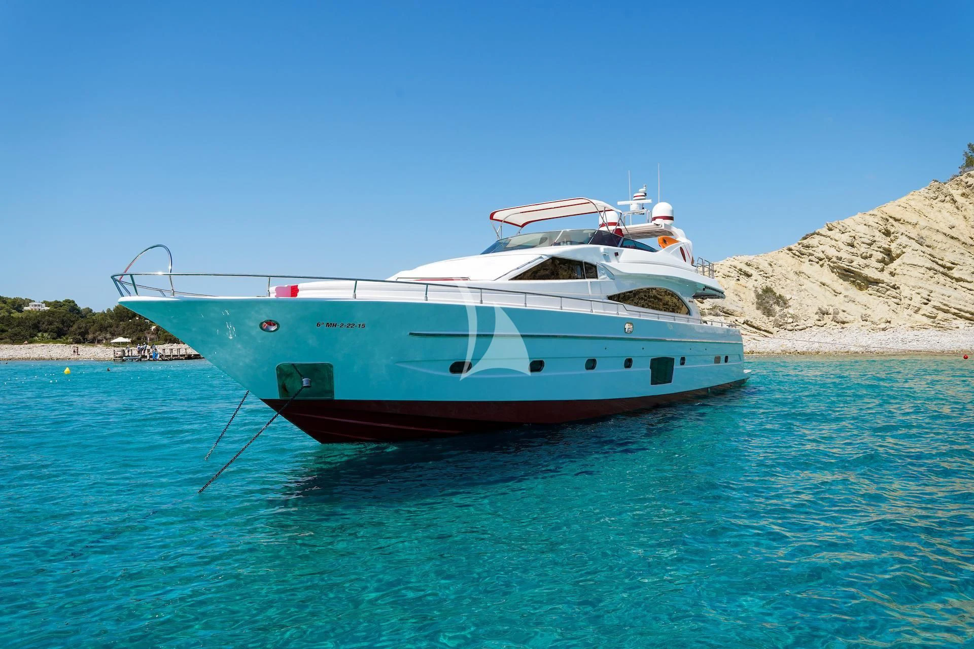 a boat in the water aboard GEMINIS Yacht for Sale