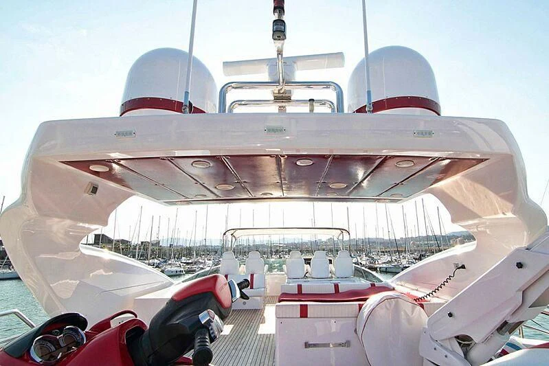 a plane on the runway aboard GEMINIS Yacht for Sale