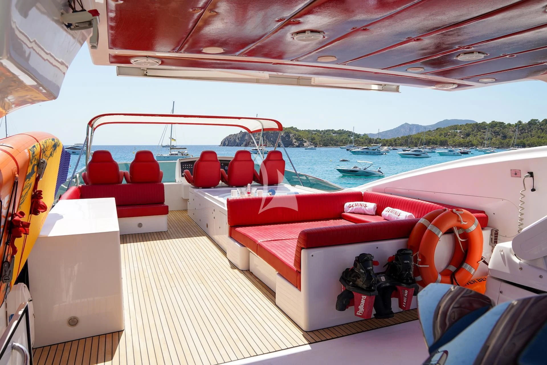 inside of a boat aboard GEMINIS Yacht for Sale