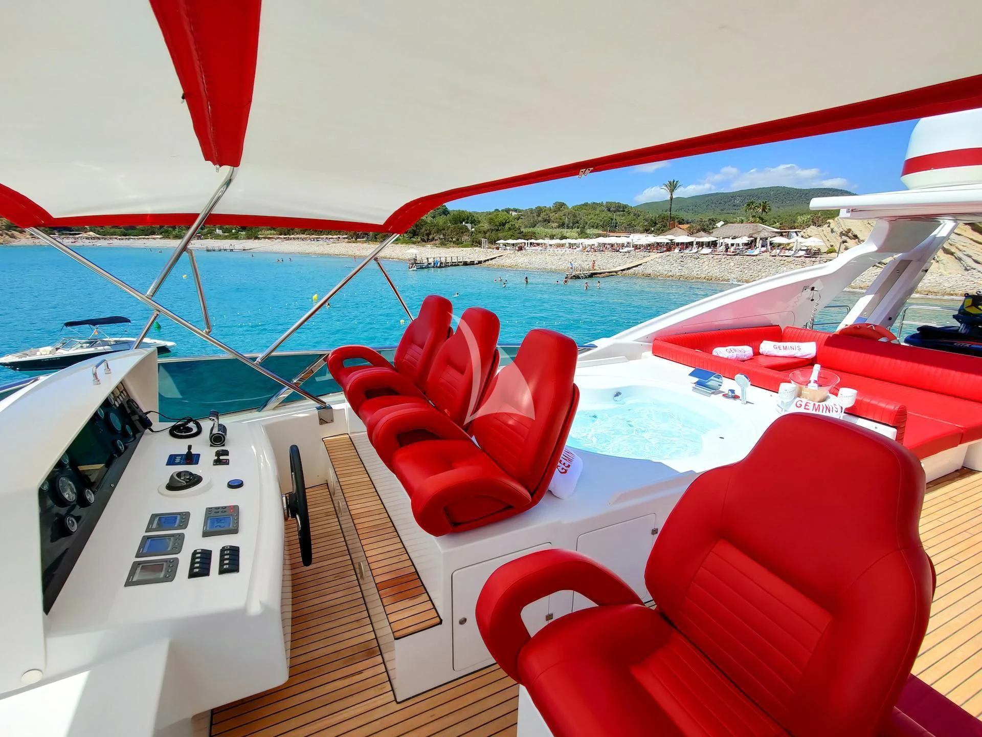 a boat on the water aboard GEMINIS Yacht for Sale