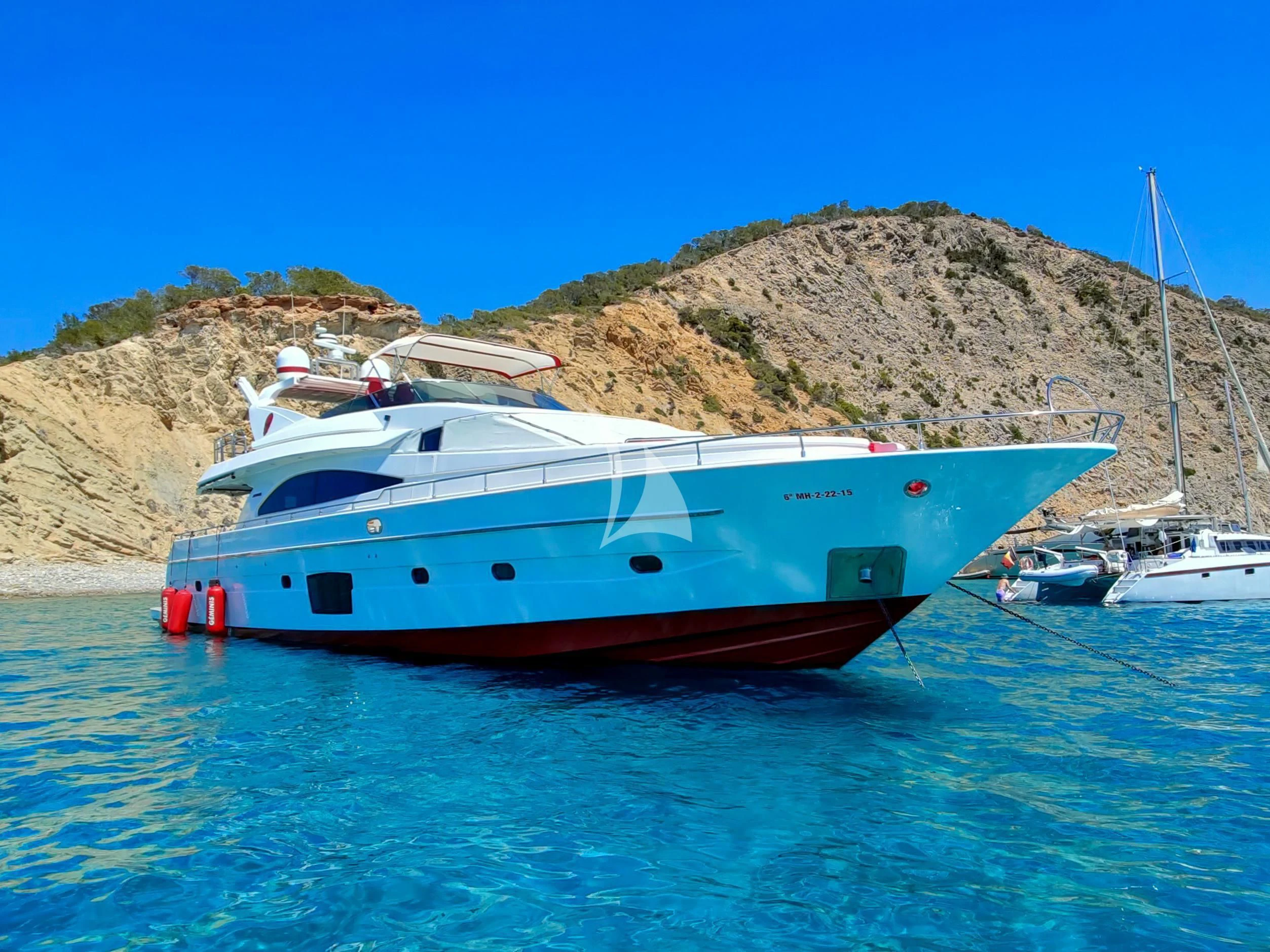 a boat in the water aboard GEMINIS Yacht for Sale