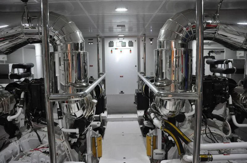 a room with machinery aboard SEAHORSE Yacht for Sale