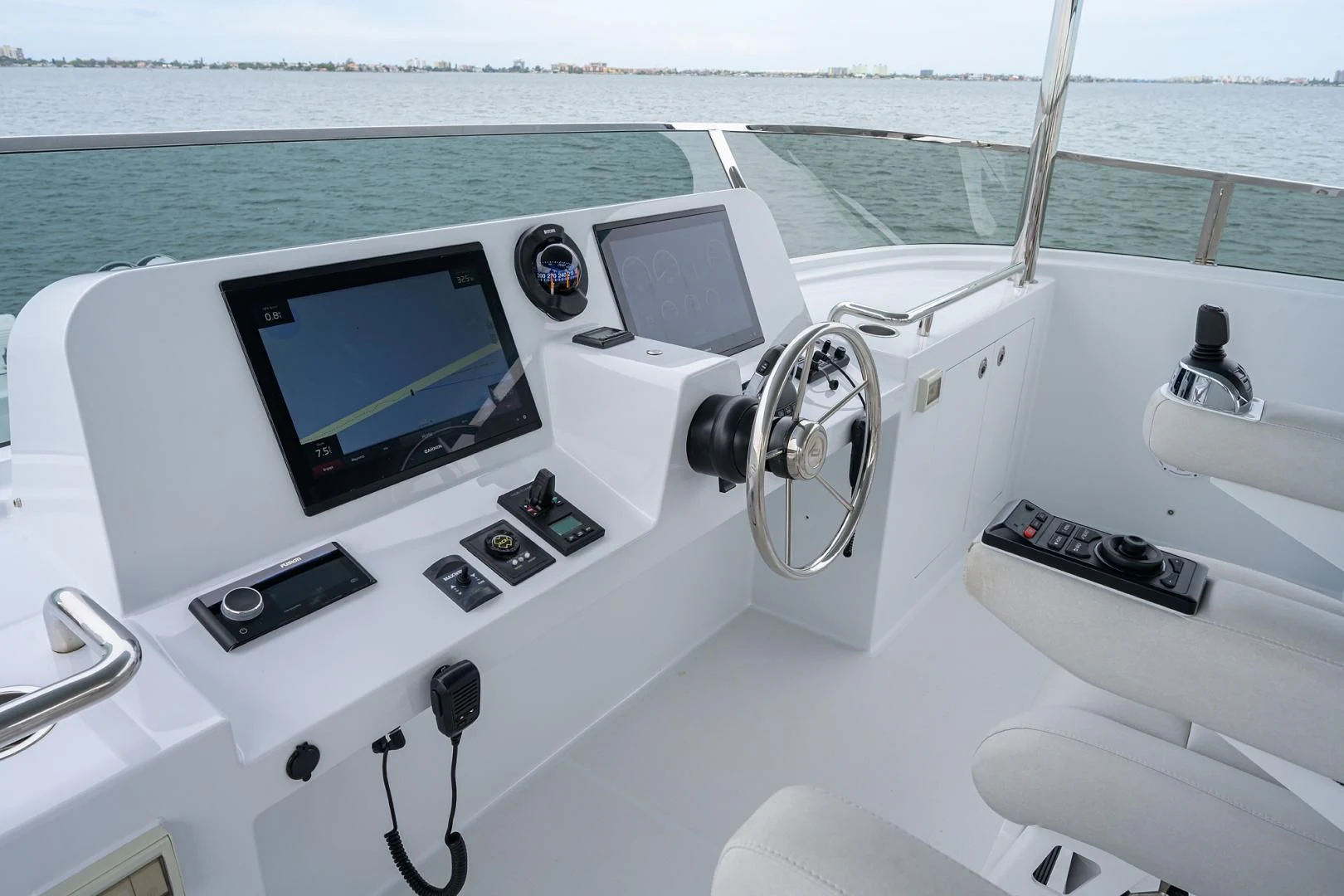 a cockpit of a plane aboard MY 3 GALS Yacht for Sale