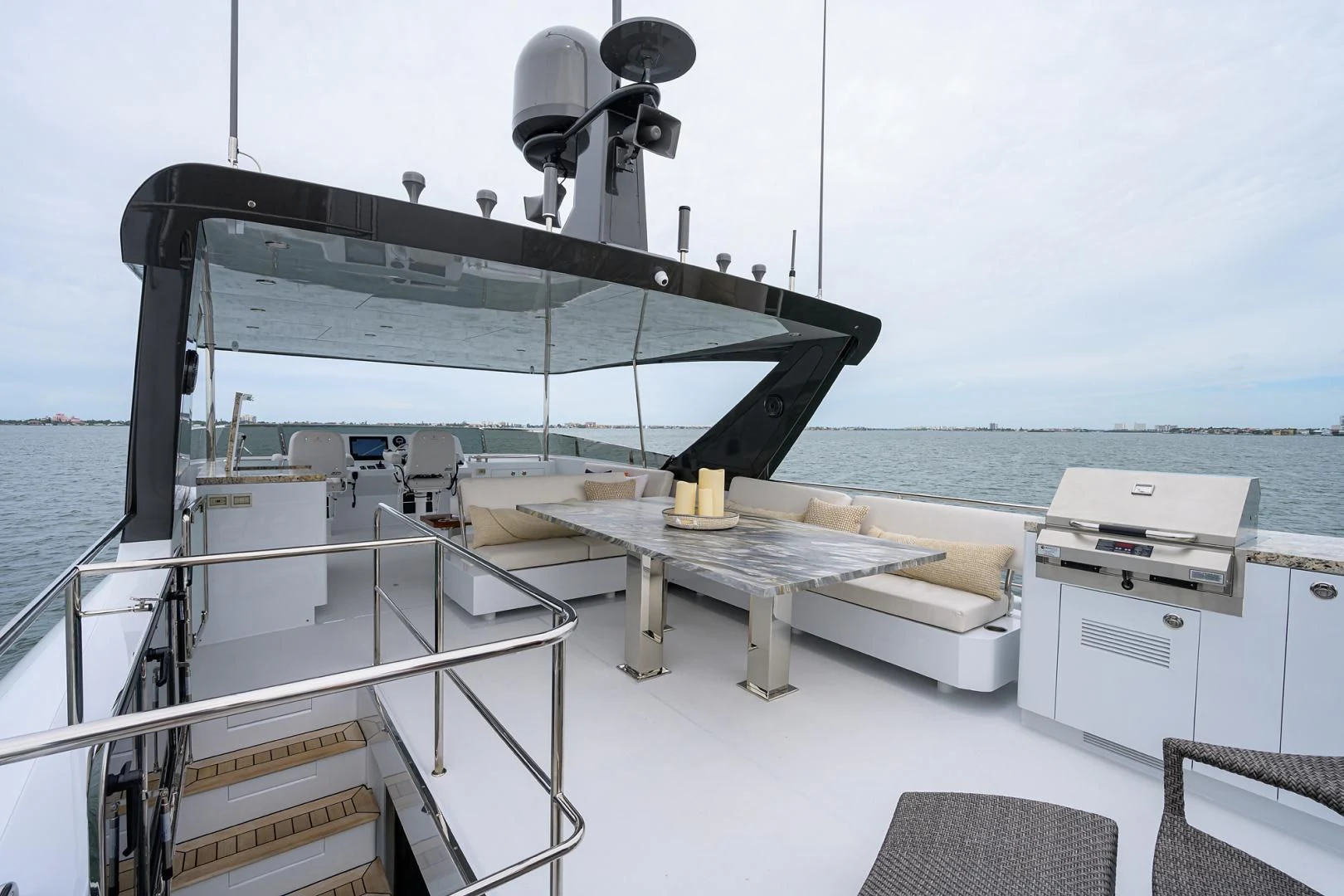 a boat on the water aboard MY 3 GALS Yacht for Sale