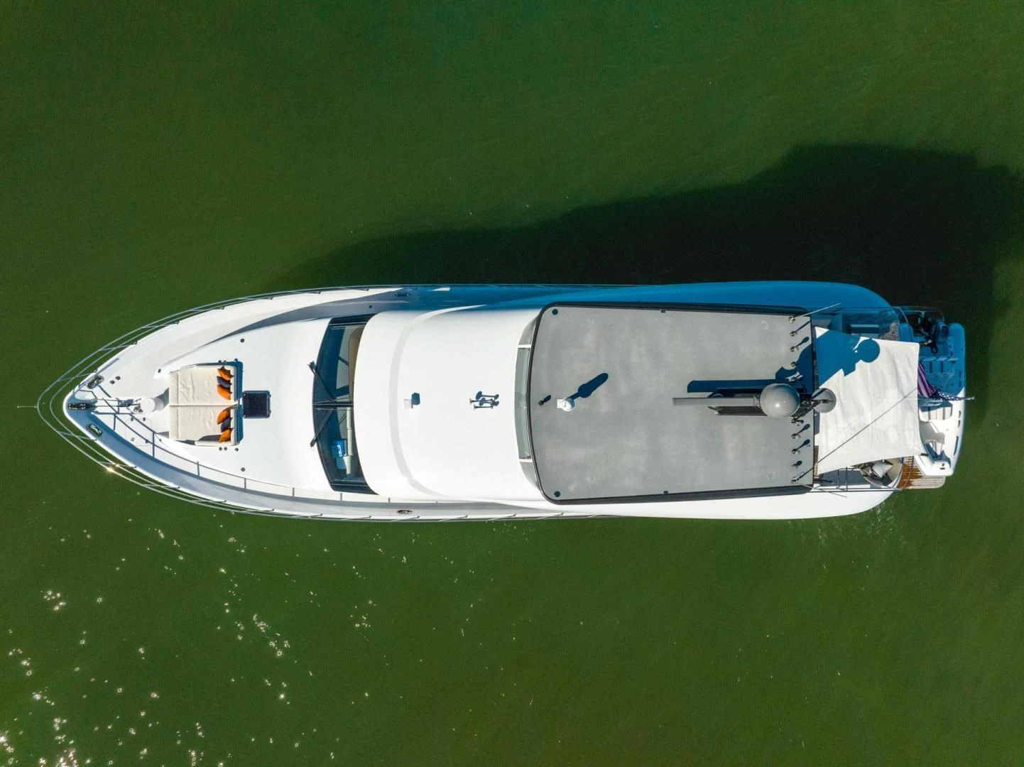 a boat on the water aboard MY 3 GALS Yacht for Sale