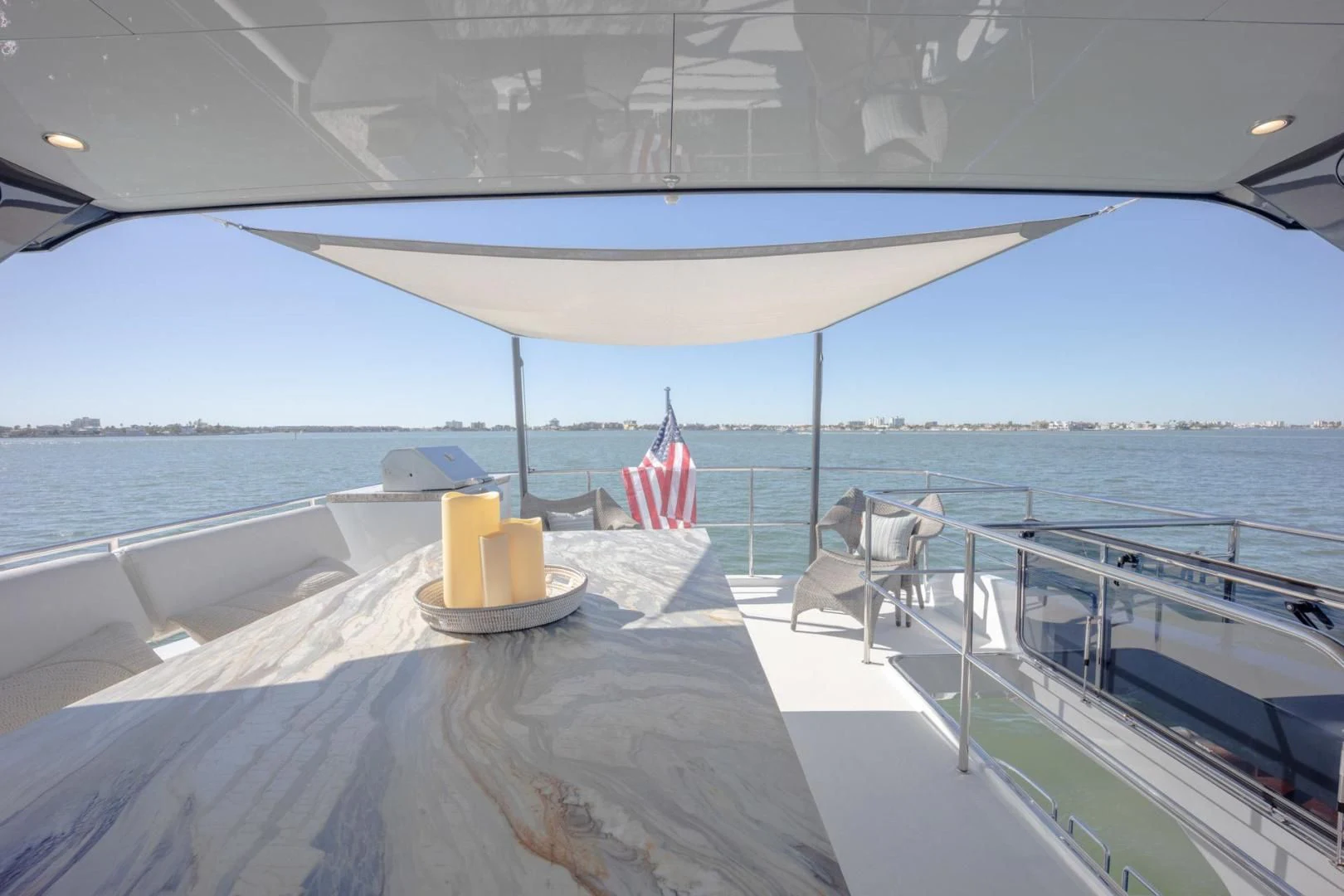 a boat on the water aboard MY 3 GALS Yacht for Sale
