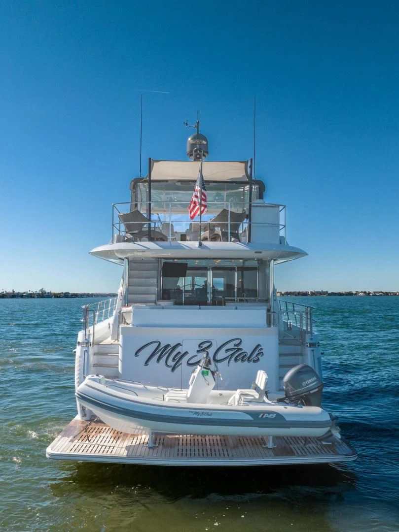 a large boat in the water aboard MY 3 GALS Yacht for Sale