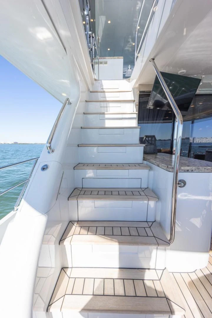 a boat with a railing aboard MY 3 GALS Yacht for Sale