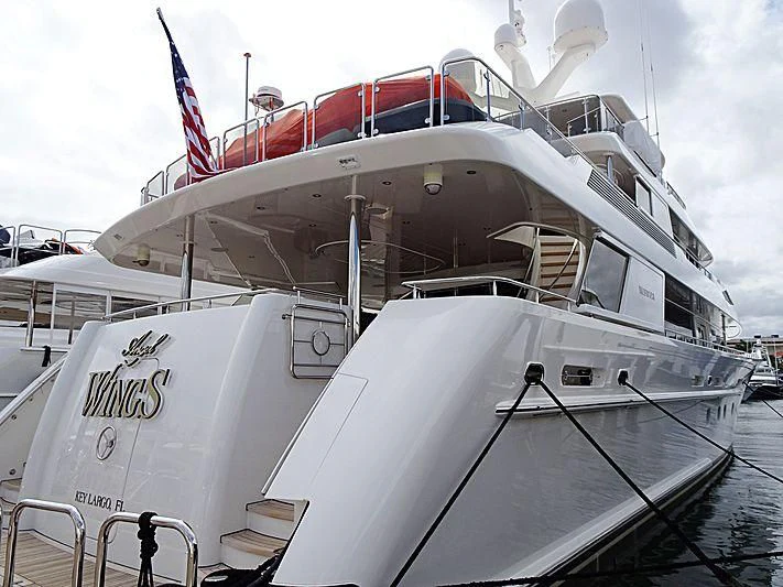a large white boat aboard DRILLER Yacht for Sale