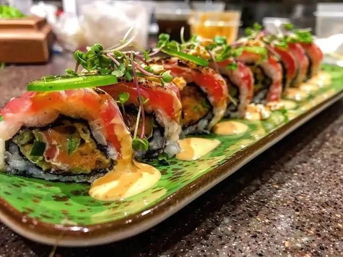 a plate of food aboard DRILLER Yacht for Sale