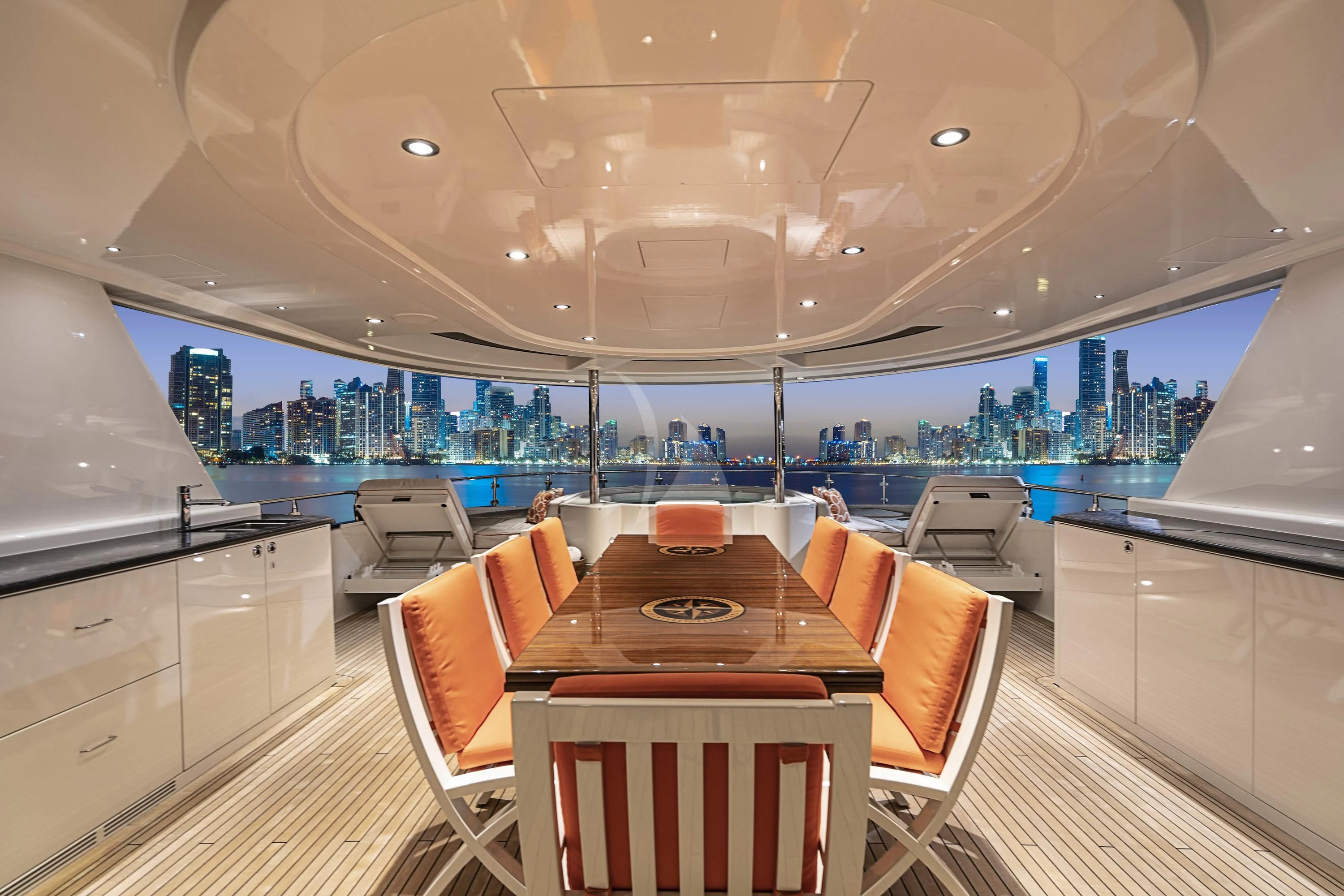 inside of a boat aboard DRILLER Yacht for Sale