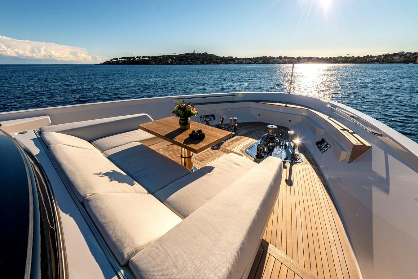 a boat on the water aboard AMWAJ Yacht for Sale