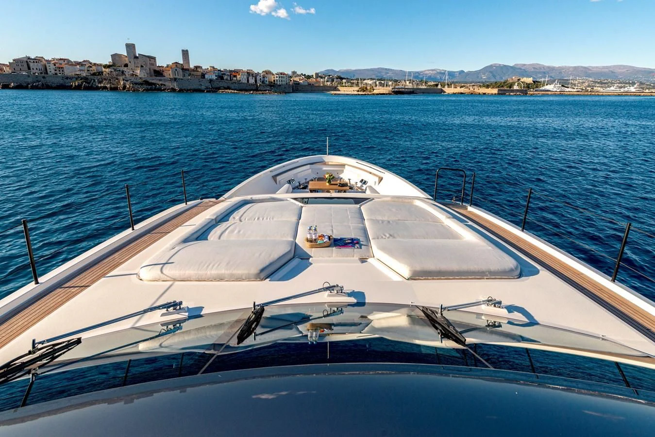 a boat on the water aboard AMWAJ Yacht for Sale