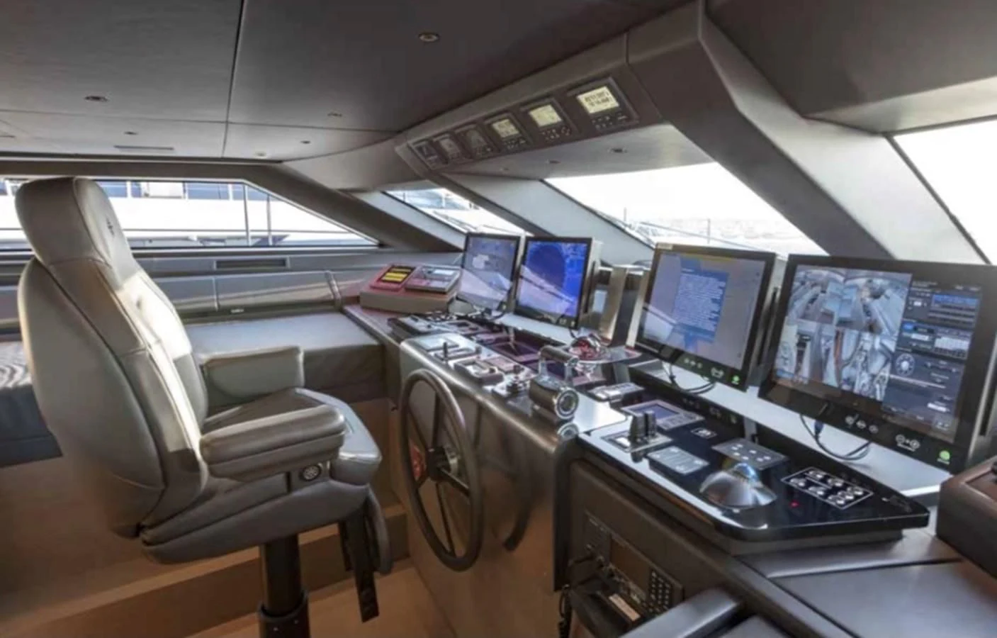 a room full of computers aboard AMWAJ Yacht for Sale