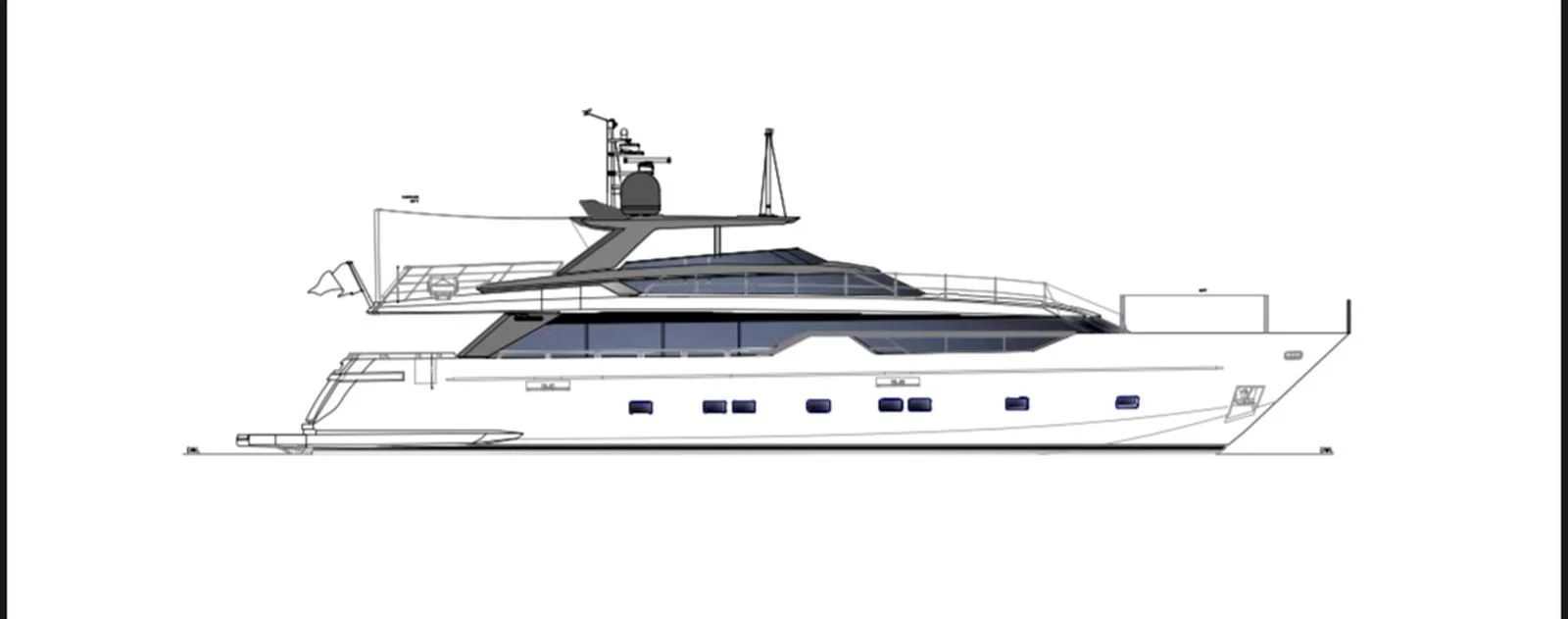 a large white boat aboard AMWAJ Yacht for Sale