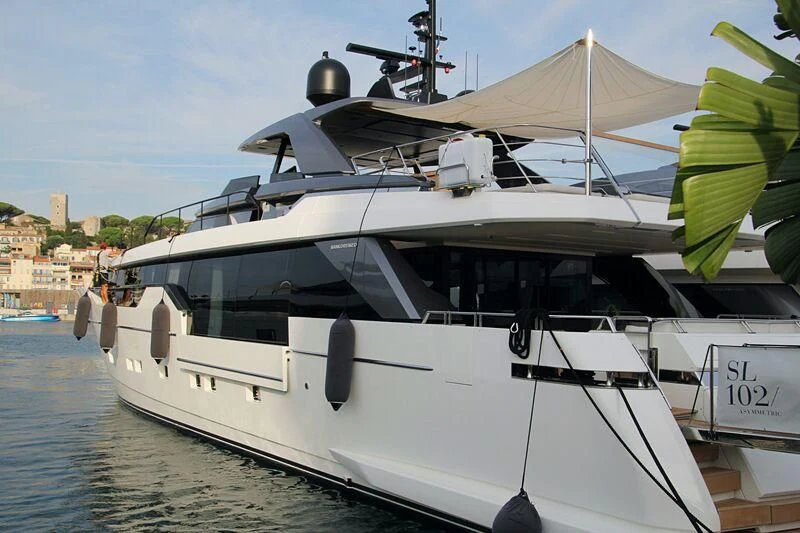 a boat on the water aboard AMWAJ Yacht for Sale