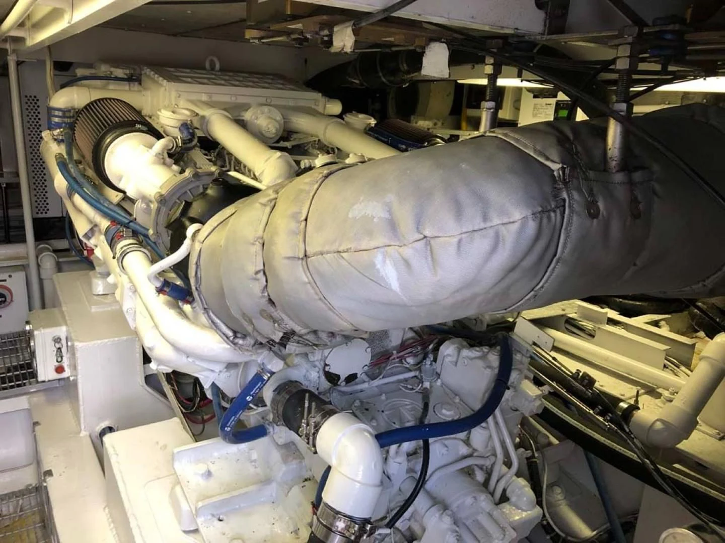 a large metal machine aboard PRIME TIME Yacht for Sale