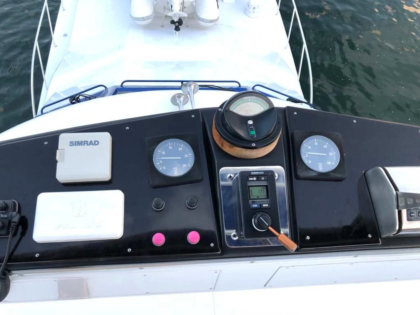 the inside of a car aboard PRIME TIME Yacht for Sale