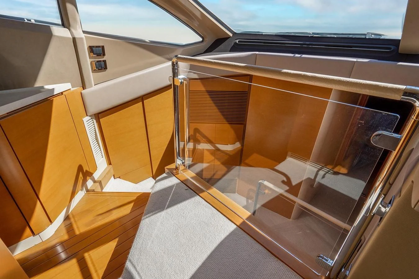 inside of a vehicle aboard ELENA I Yacht for Sale
