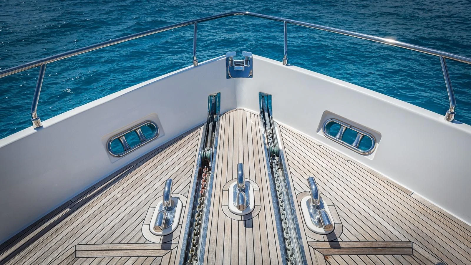 the front of a boat aboard GOLDEN BELLE Yacht for Sale