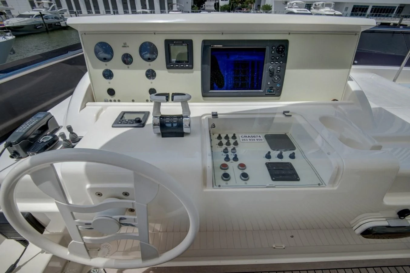 a machine with buttons and a screen aboard GOLDEN BELLE Yacht for Sale