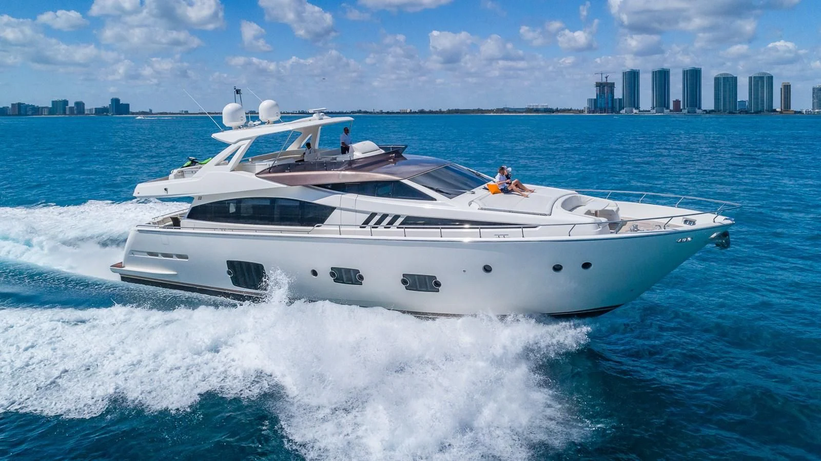 a boat on the water aboard GOLDEN BELLE Yacht for Sale