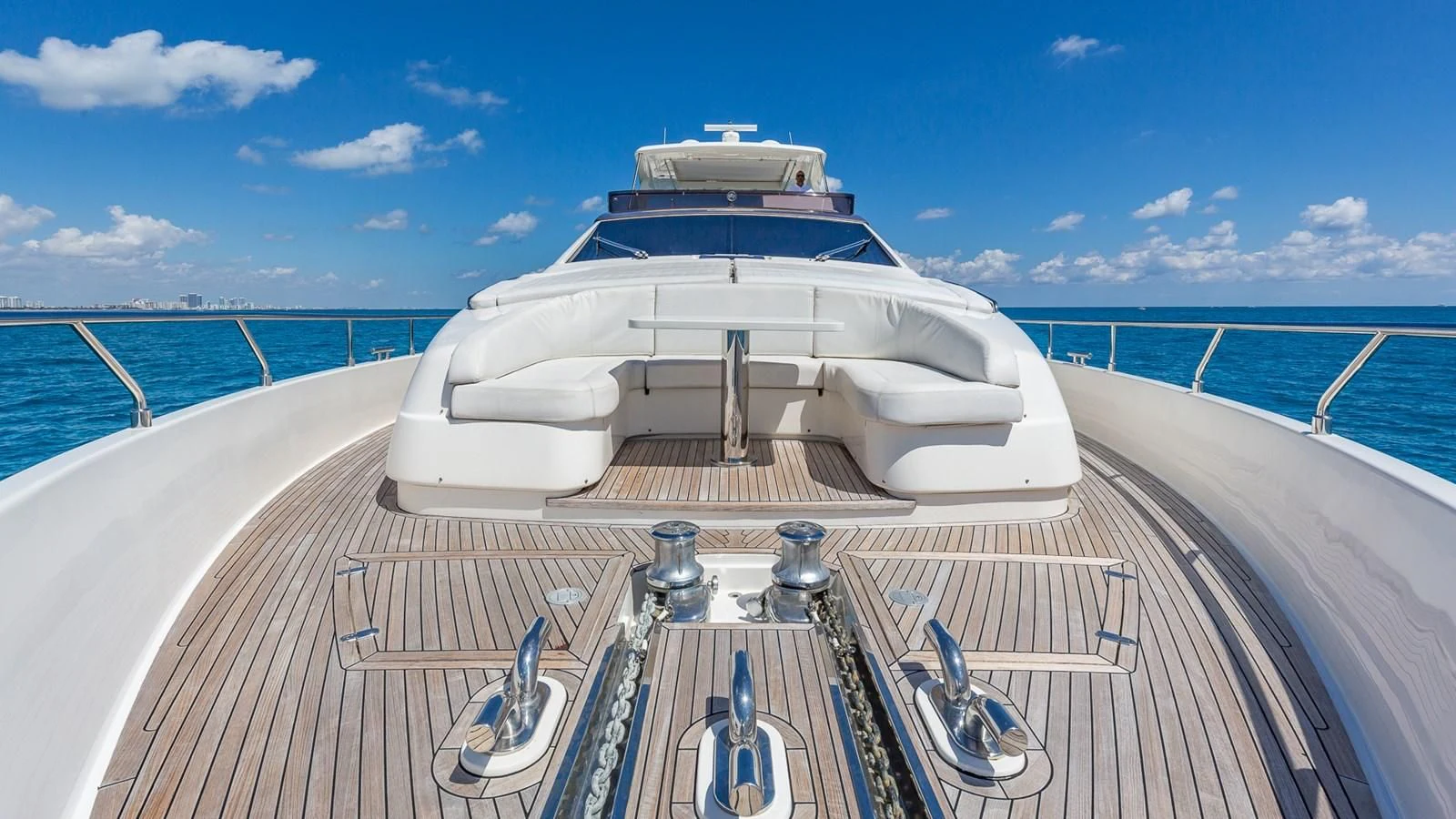 a boat on a deck aboard GOLDEN BELLE Yacht for Sale