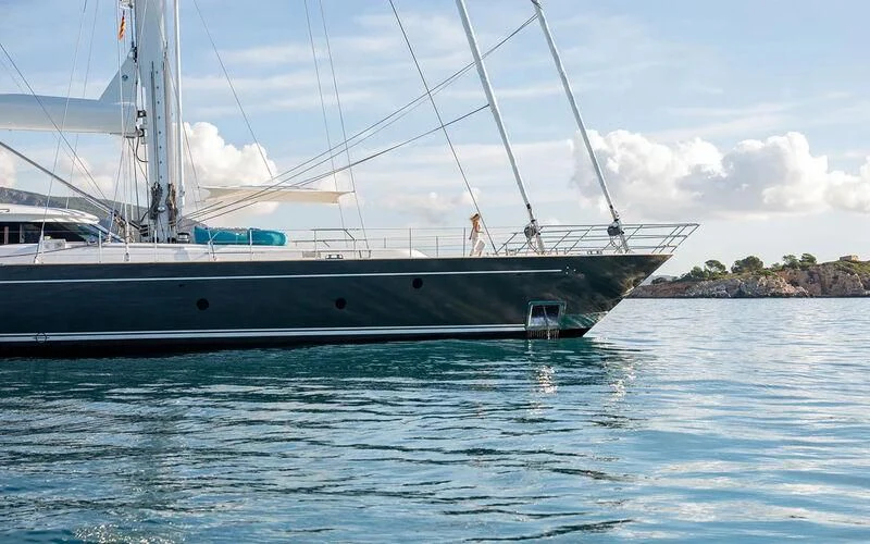 a boat in the water aboard SERENDIPITY I Yacht for Charter