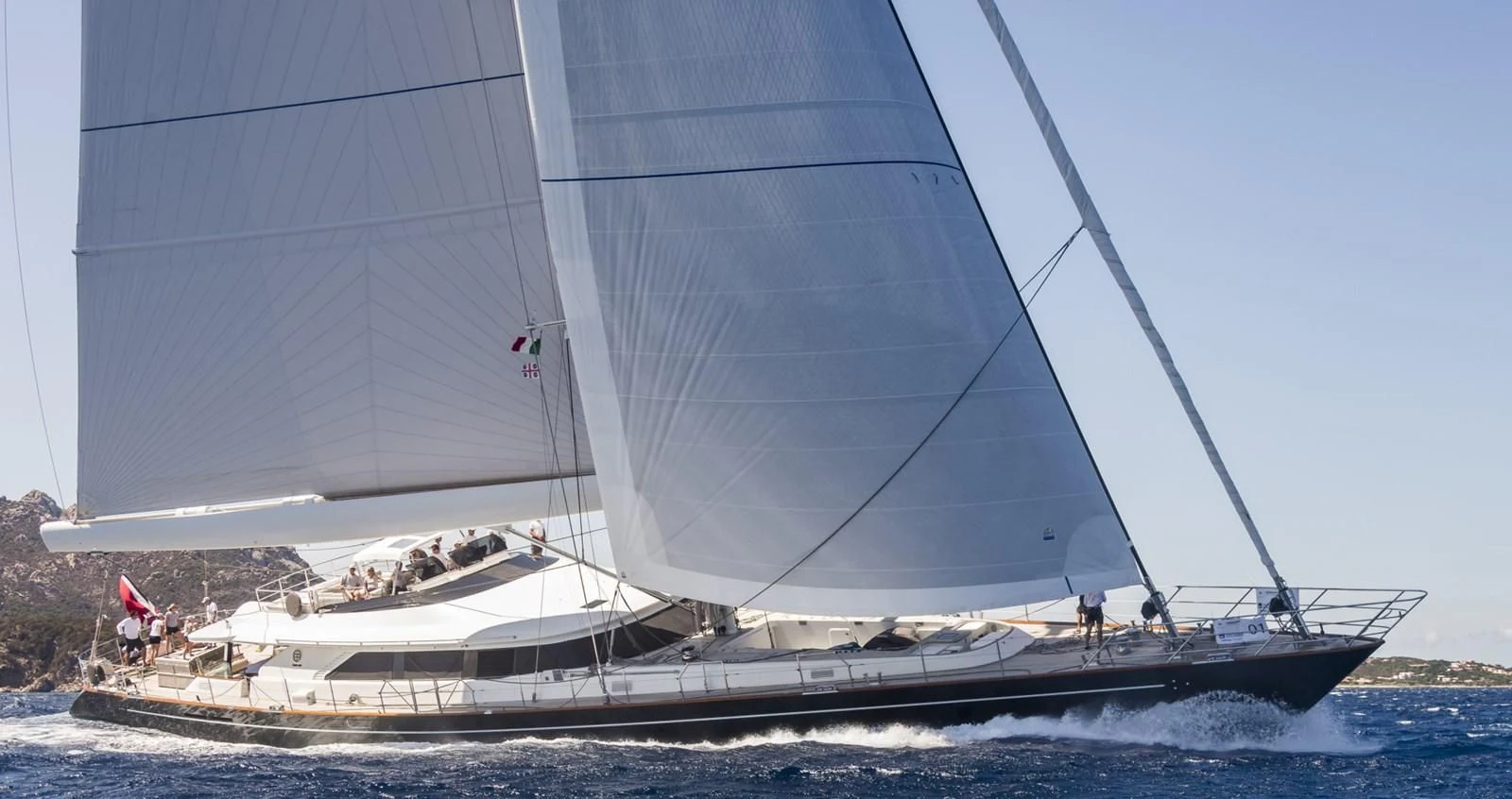 a boat sailing on the sea aboard SERENDIPITY I Yacht for Charter