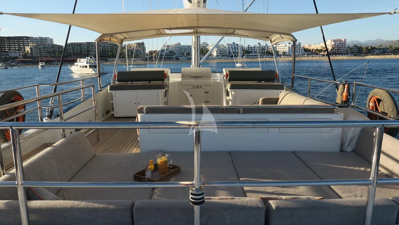 a boat on the water aboard SERENDIPITY I Yacht for Charter
