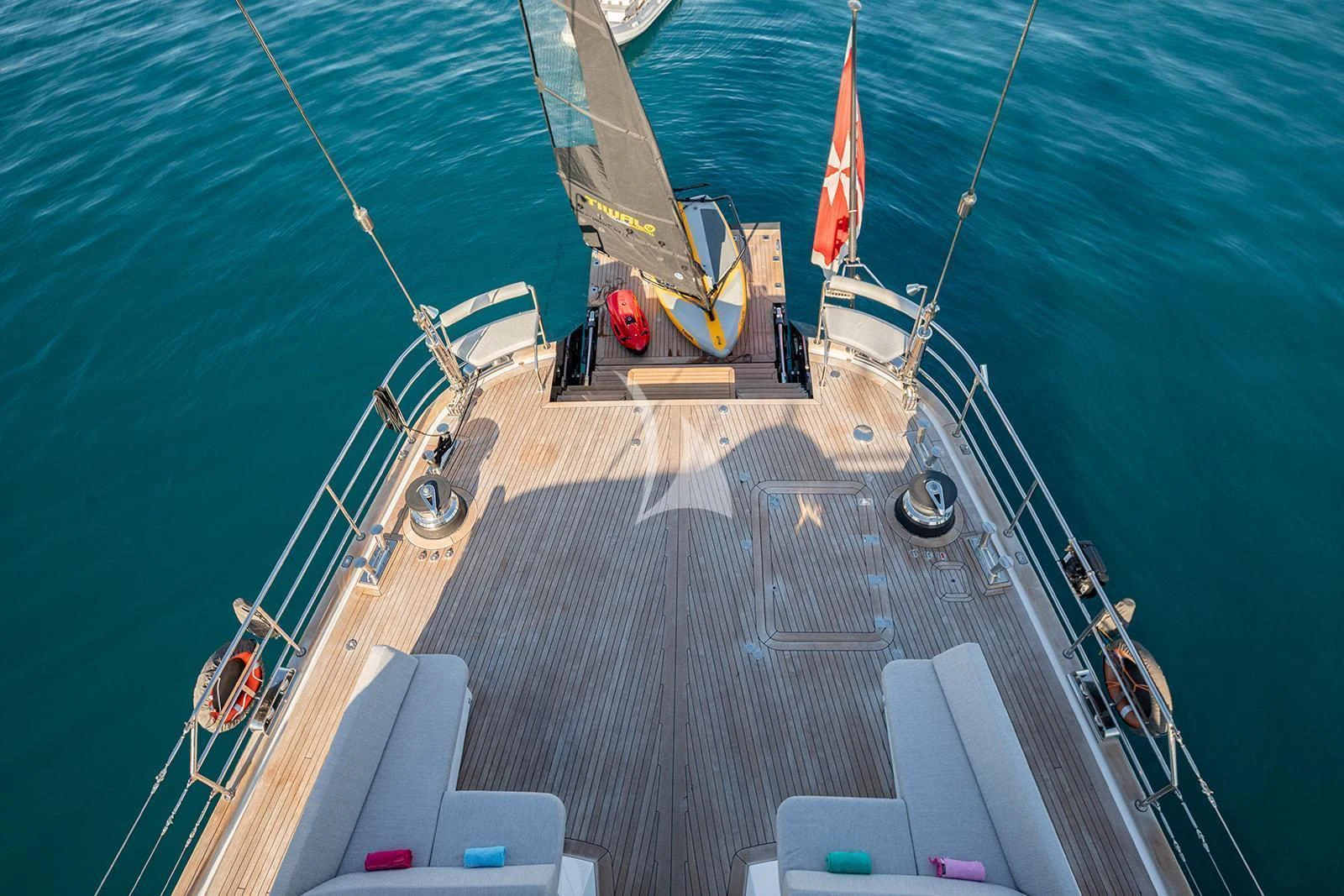 a boat on the water aboard SERENDIPITY I Yacht for Charter