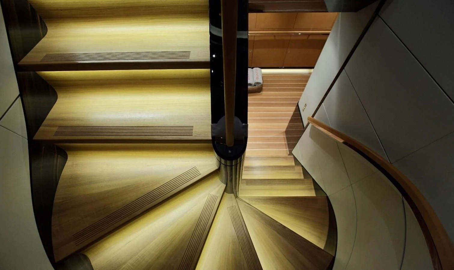 a close-up of a piano aboard SERENDIPITY I Yacht for Charter