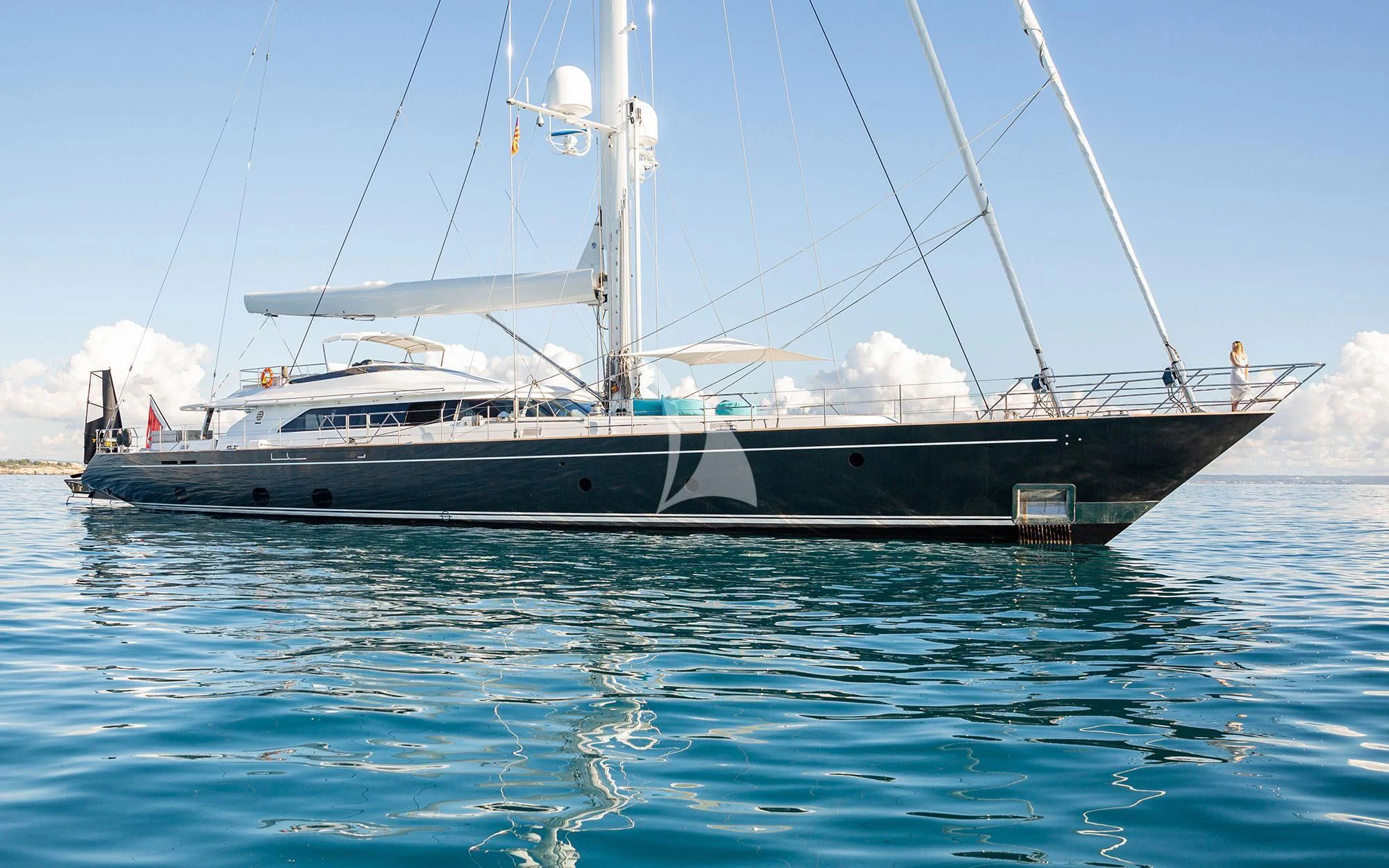 a boat in the water aboard SERENDIPITY I Yacht for Charter