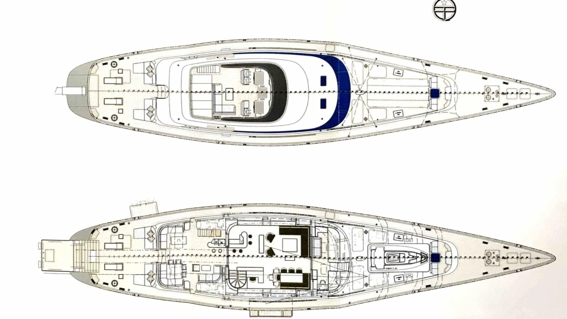 diagram, engineering drawing aboard SERENDIPITY I Yacht for Charter