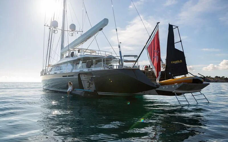 a boat on the water aboard SERENDIPITY I Yacht for Charter