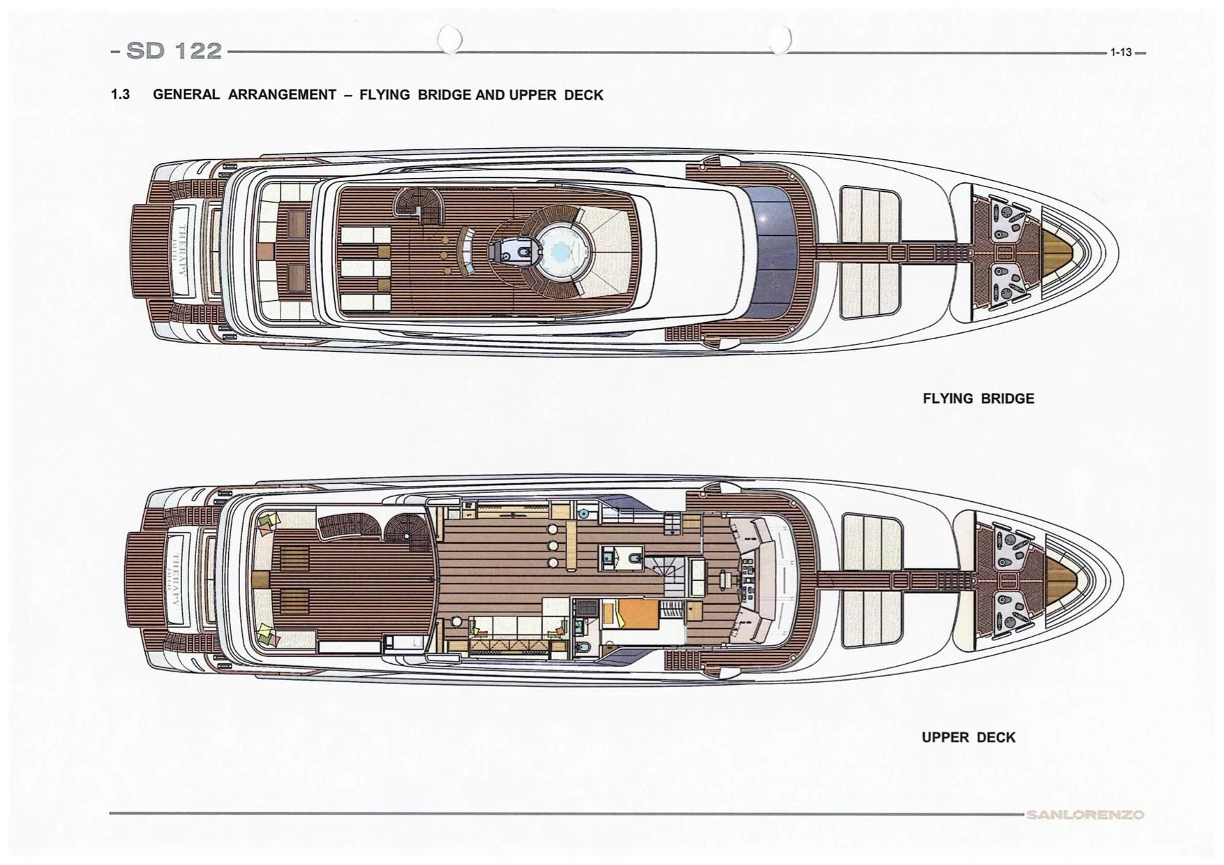 diagram aboard THERAPY Yacht for Sale