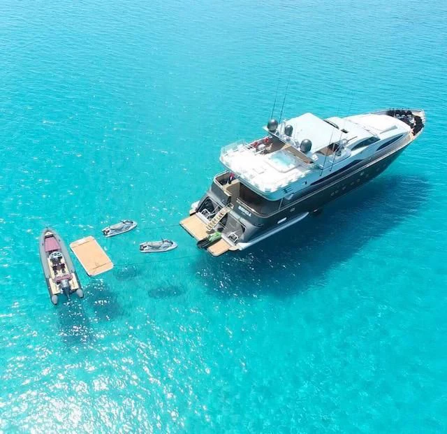 a boat on the water aboard SPECTRE Yacht for Sale