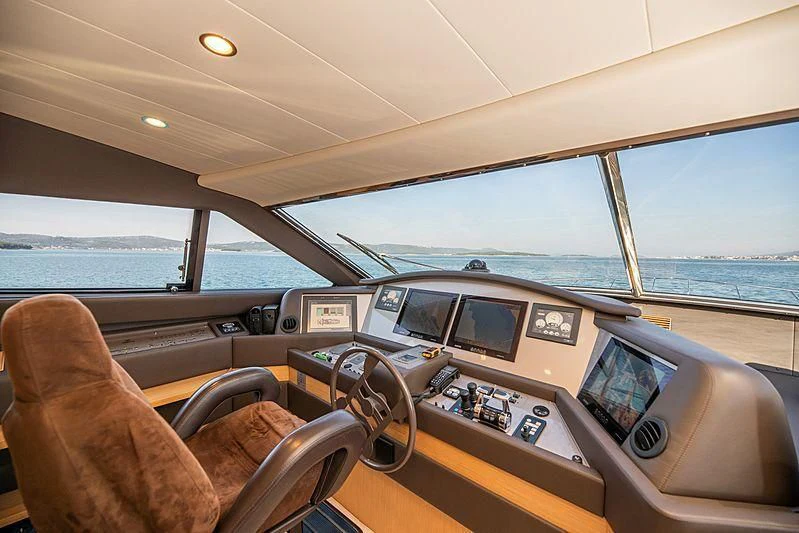 inside of a car aboard NEOSTAR Yacht for Sale