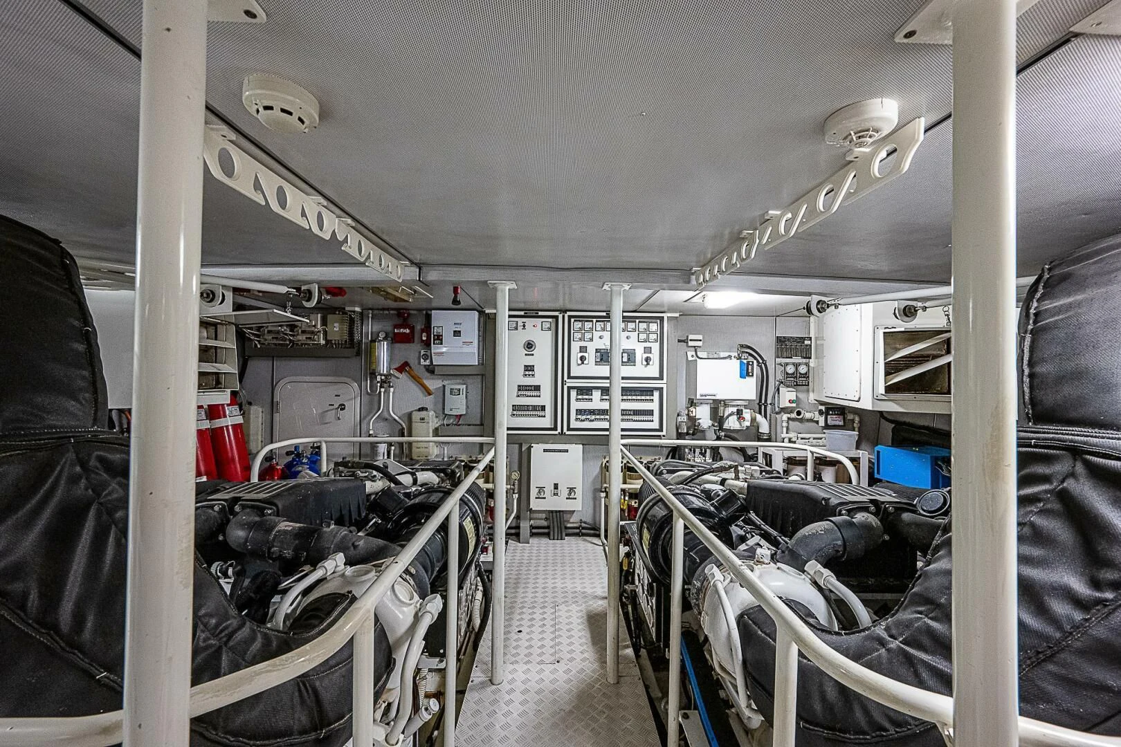 inside of a vehicle aboard PREDATOR I Yacht for Sale