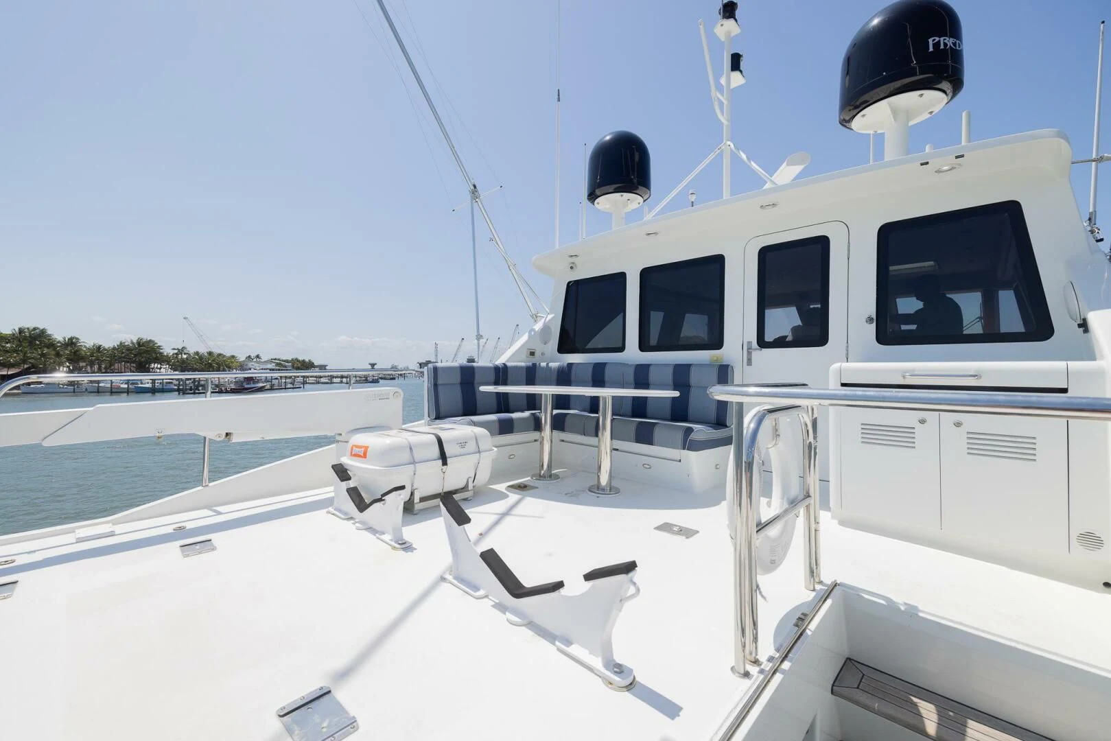 a boat on the water aboard PREDATOR I Yacht for Sale