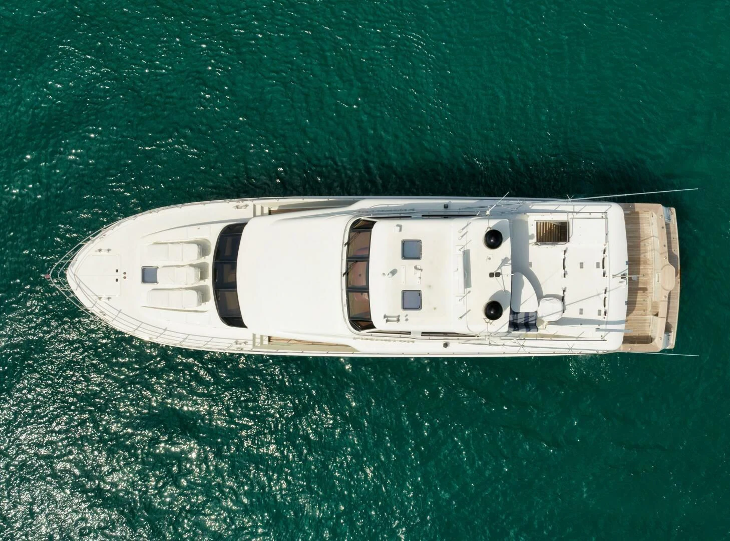 a white rectangular object on a green surface aboard PREDATOR I Yacht for Sale