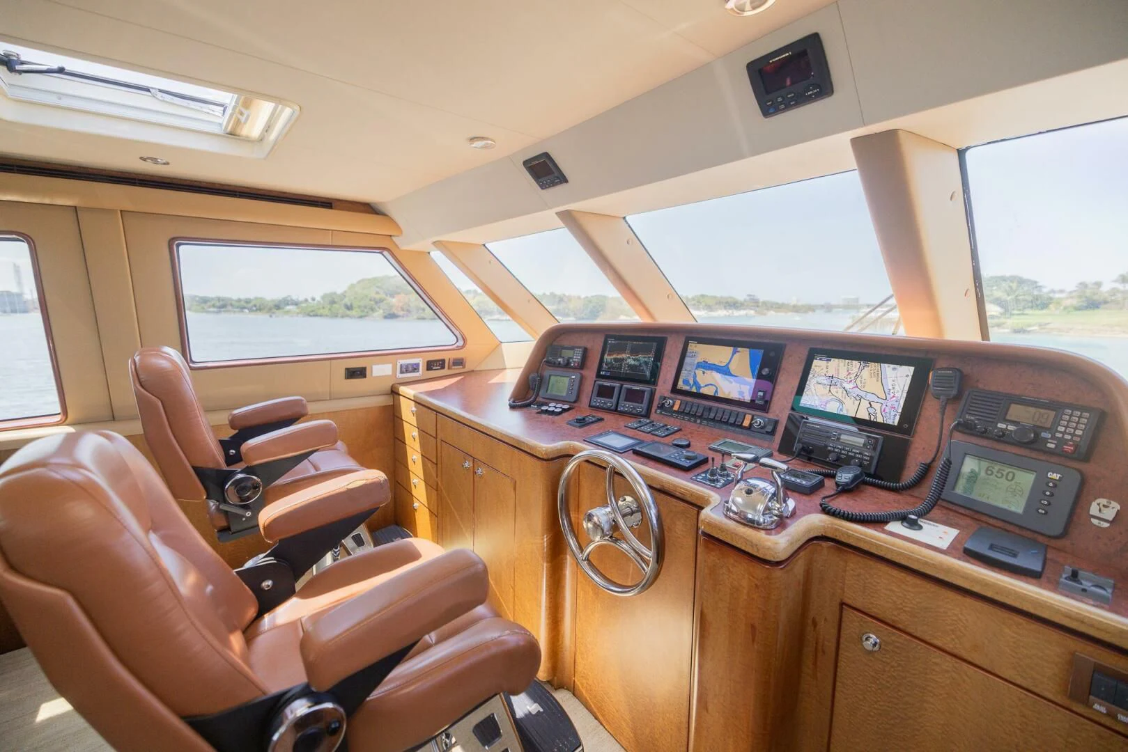 inside of a plane aboard PREDATOR I Yacht for Sale