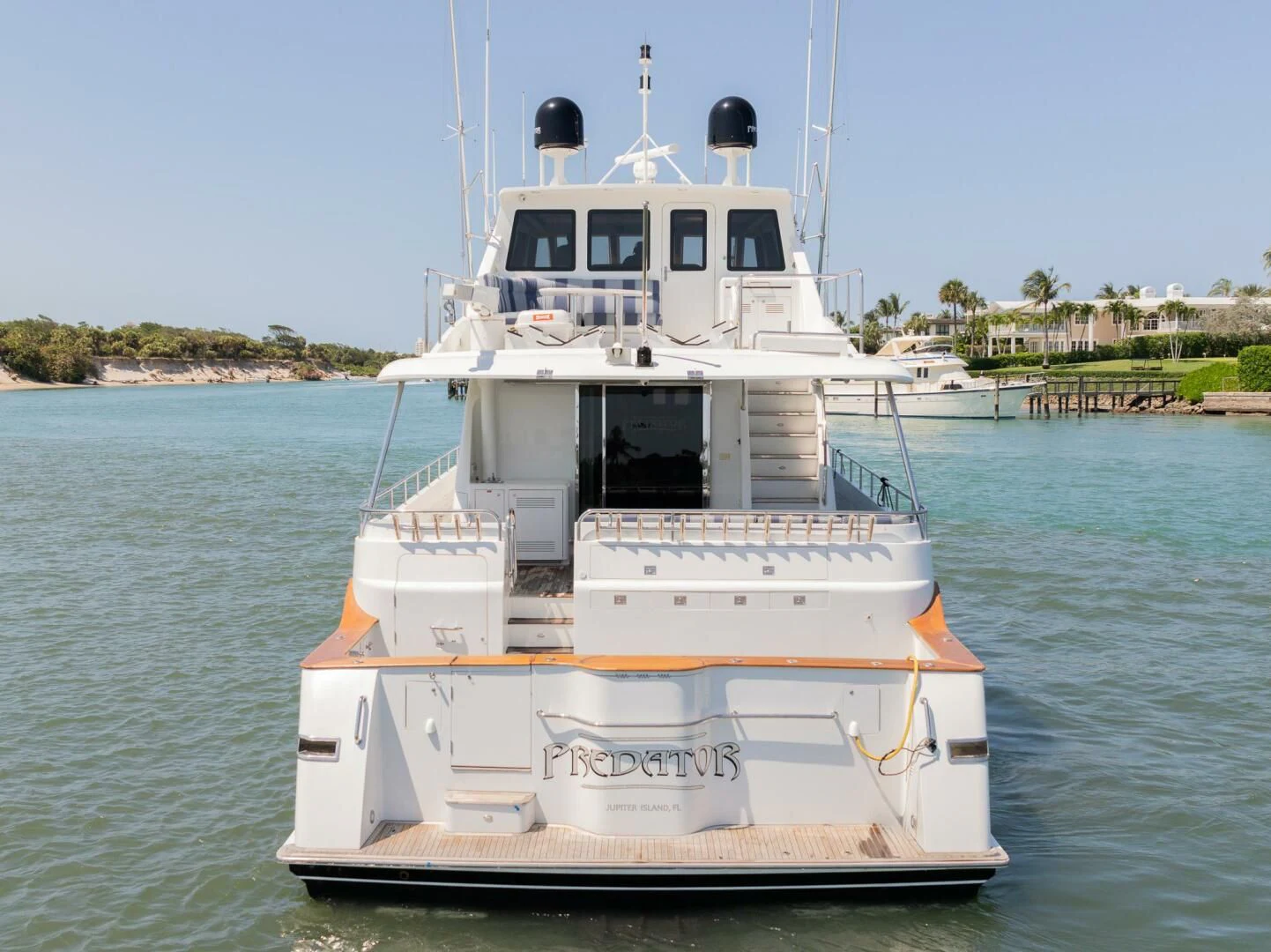 a boat in the water aboard PREDATOR I Yacht for Sale